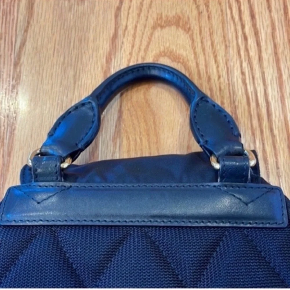 Authentic Burberry Small Rucksack Technical Nylon & Leather Backpack- Black - Picture 5 of 15
